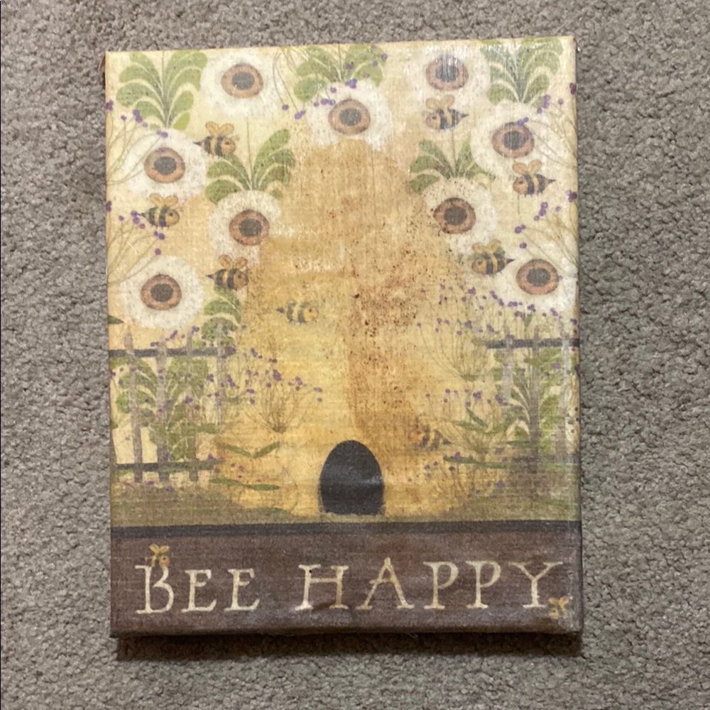 Bee Happy Wall Art Decor